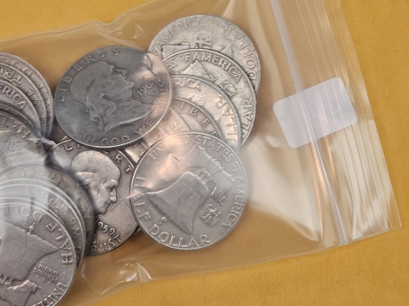 Twenty mixed silver Franklin Half Dollars - 2