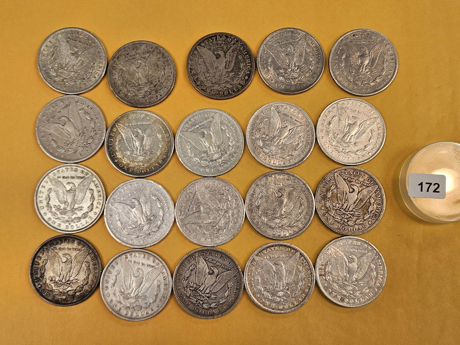 ** FULL ROLL ** Twenty Morgan Silver Dollars - 6