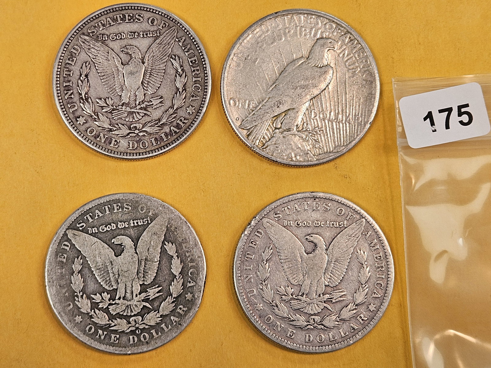 Four mixed Silver Dollars - 2