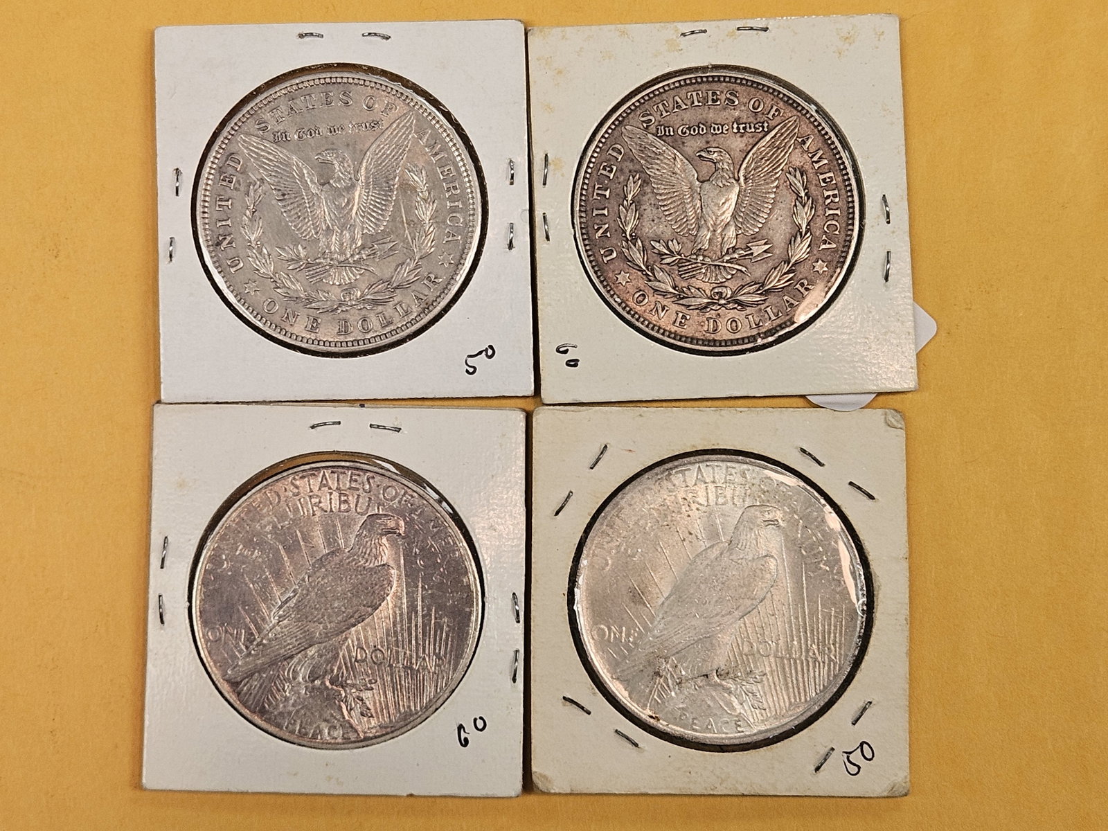 Four mixed Silver Dollars - 3