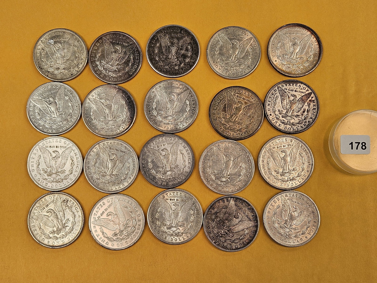 ** FULL ROLL ** Twenty Morgan Silver Dollars - 6