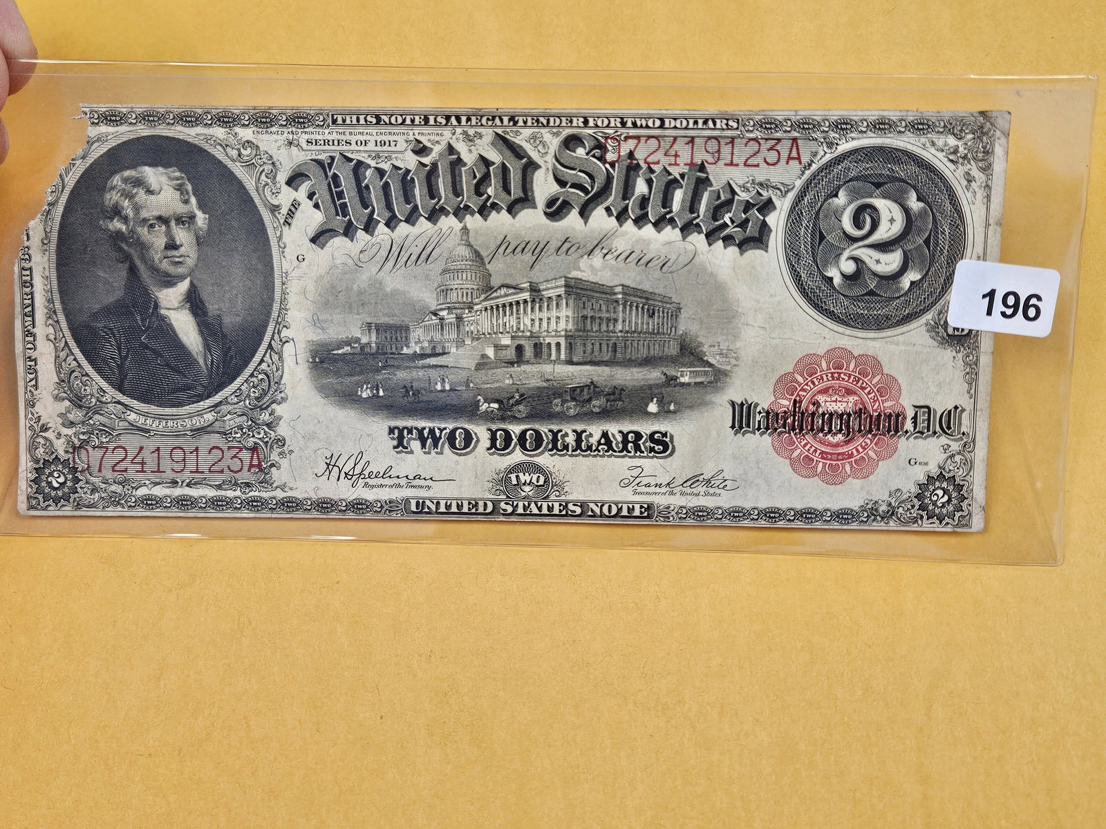 Series of 1917 TWO Dollar large size Legal Tender (1 of 2)