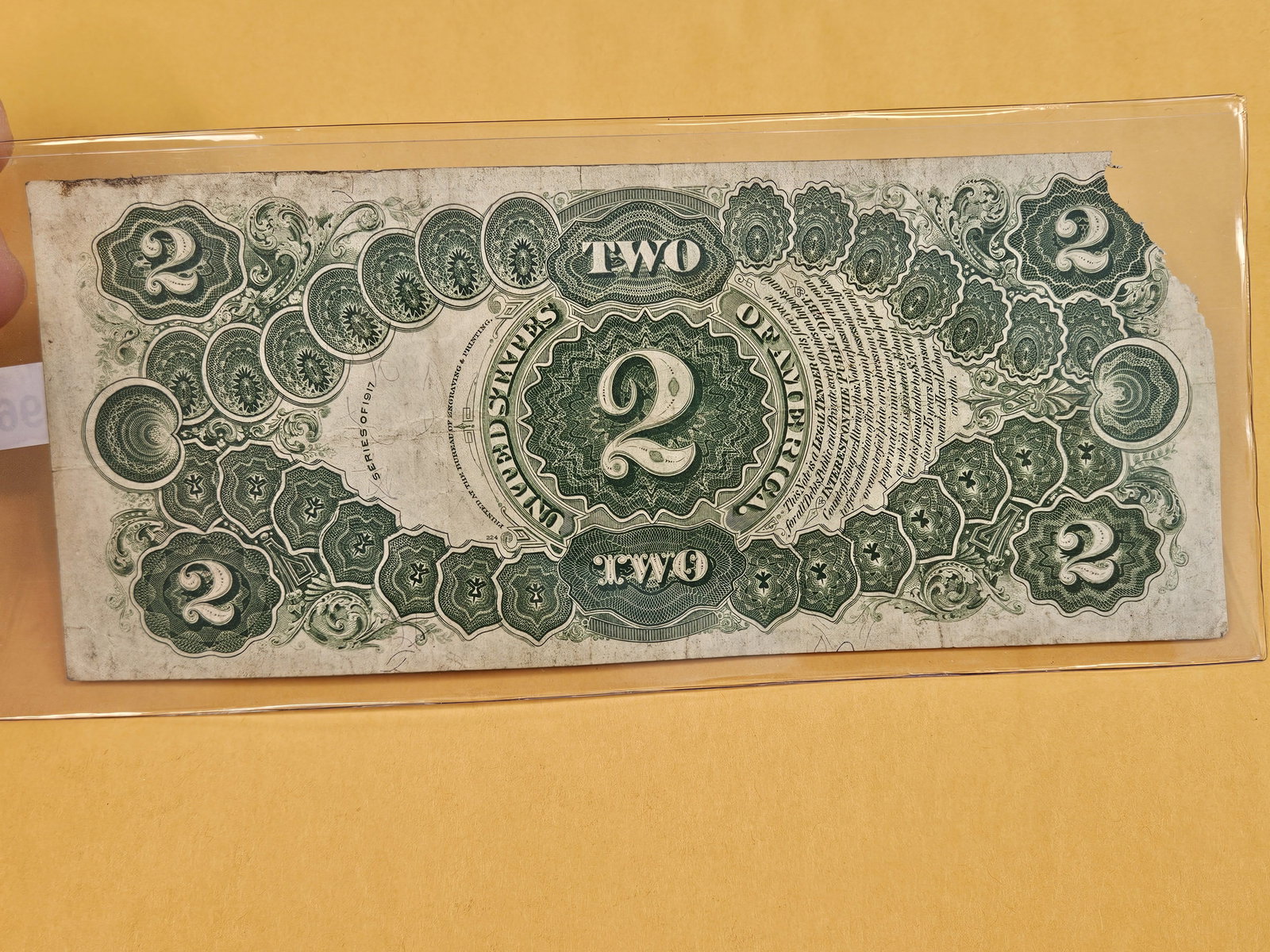 Series of 1917 TWO Dollar large size Legal Tender - 2