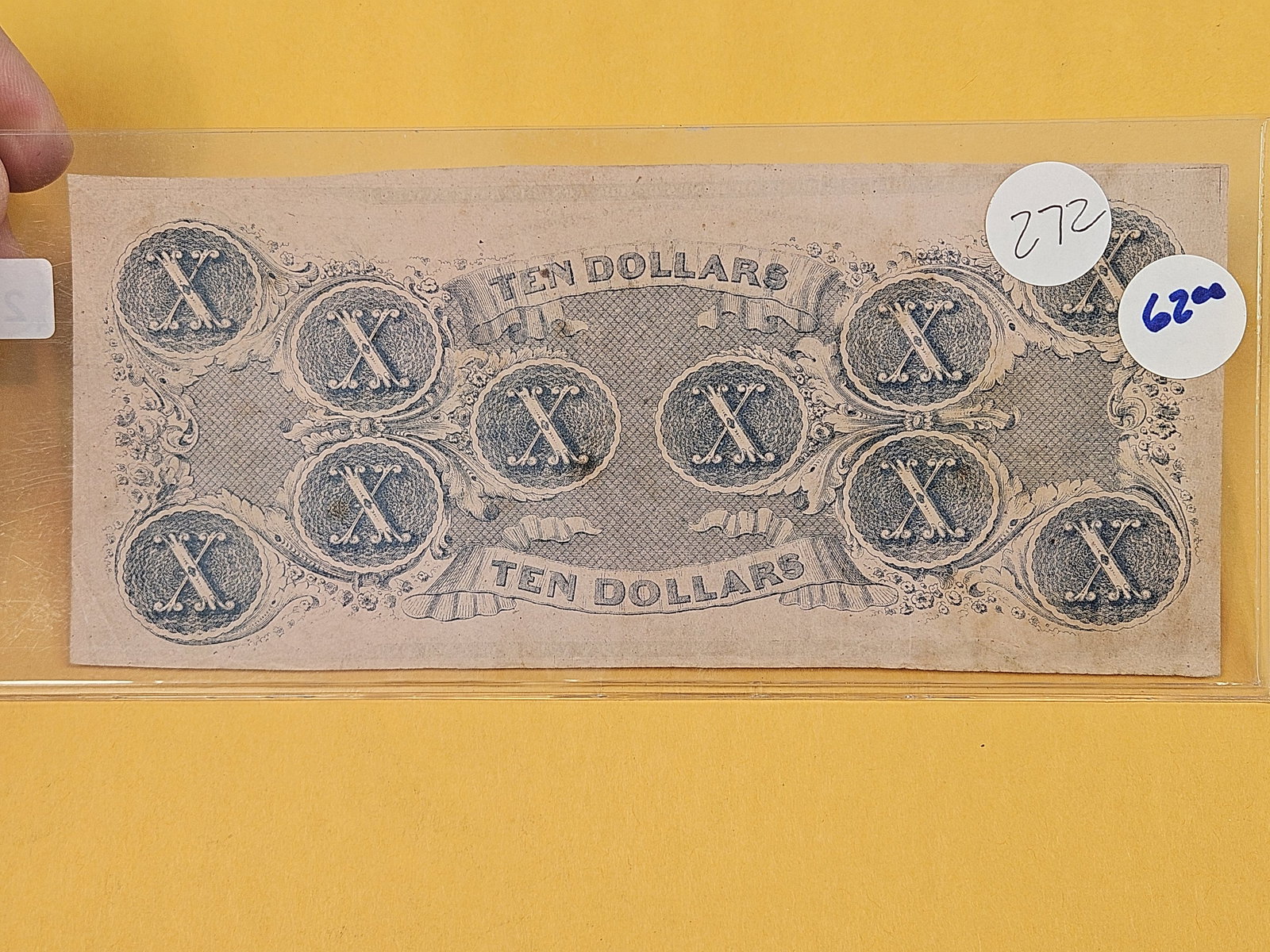 1862 Confederate States of America 10 Dollars - 2
