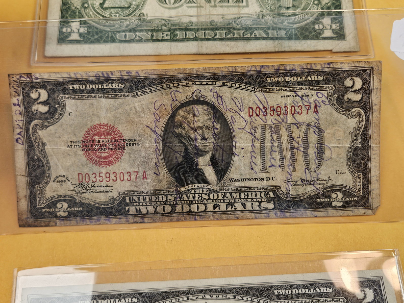 Three mixed different pieces of US Currency - 4