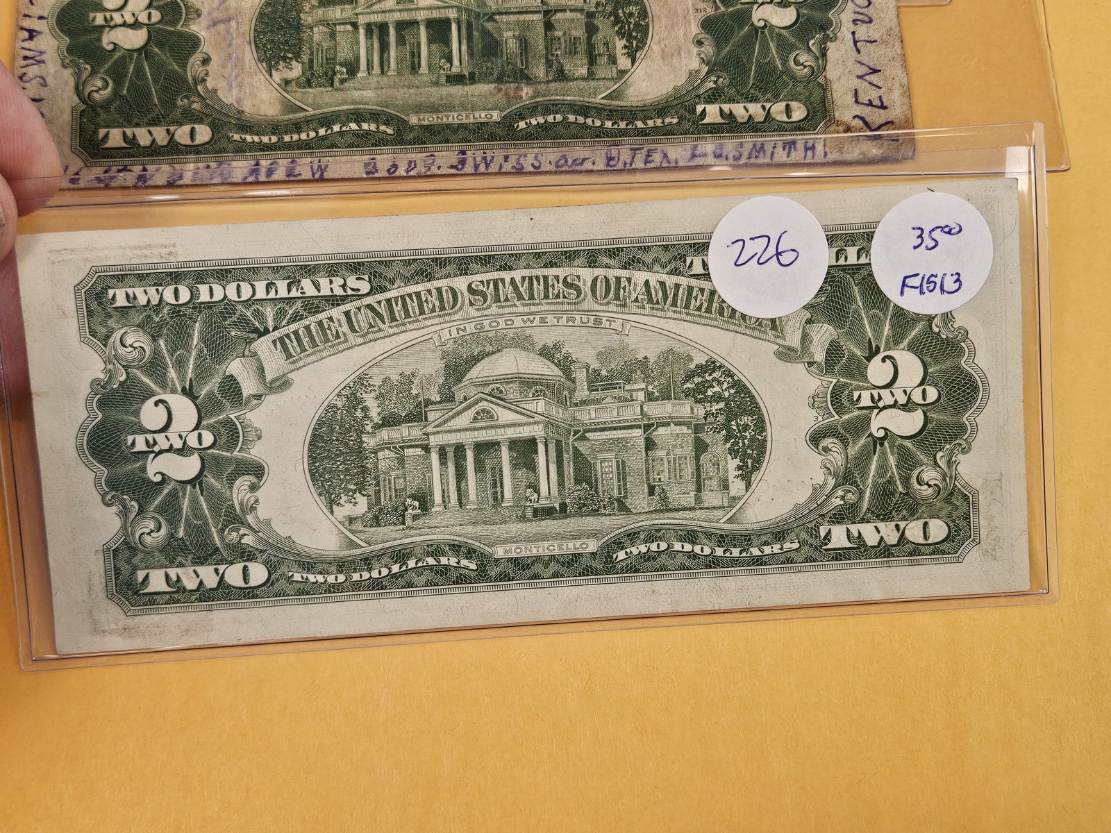 Three mixed different pieces of US Currency - 7