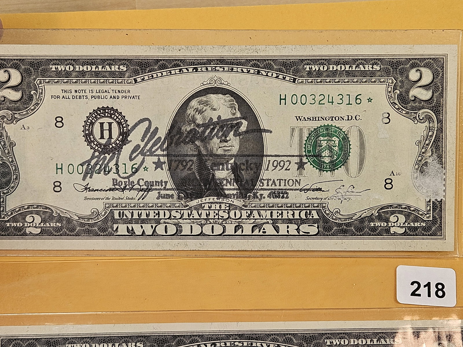 Three $2 US Notes with Signatures - 2
