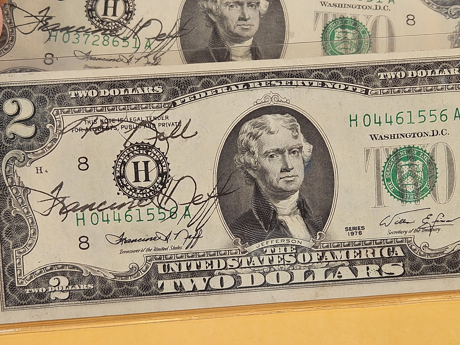 Three $2 US Notes with Signatures - 4