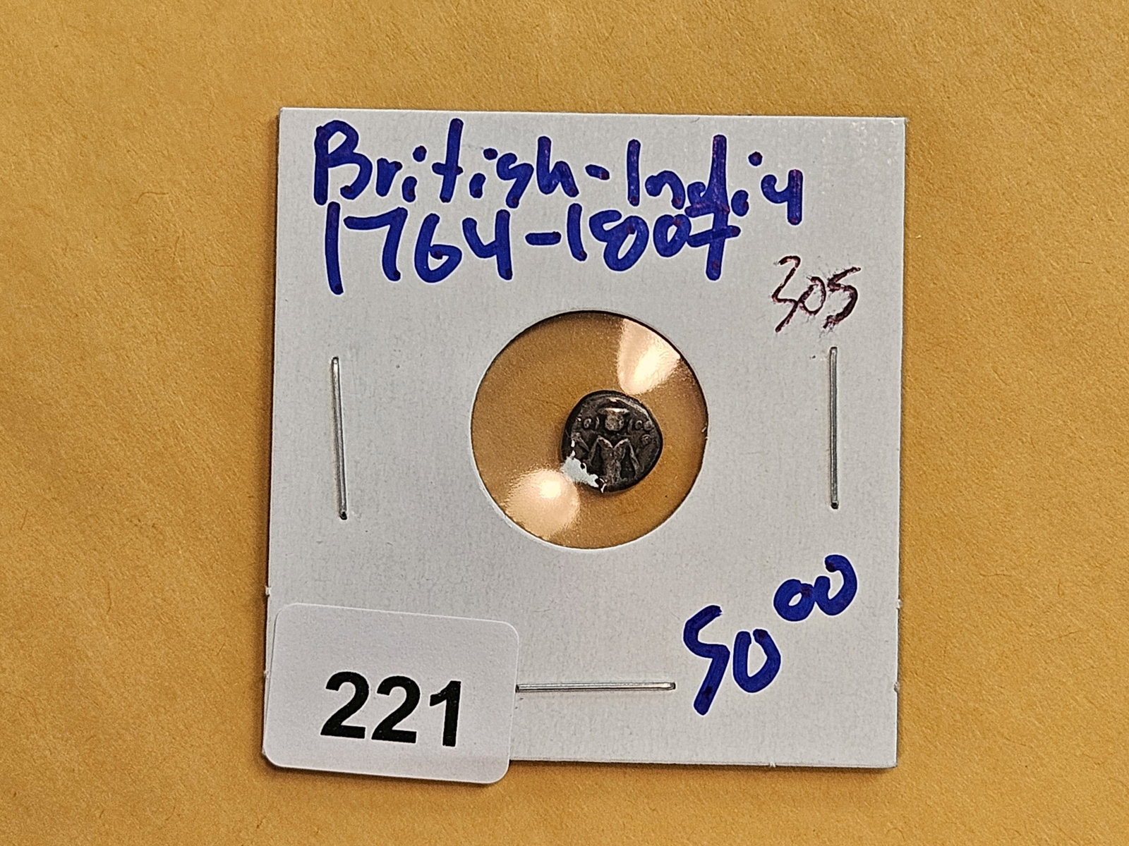 Lil British-India Silver Double Fanam - 2