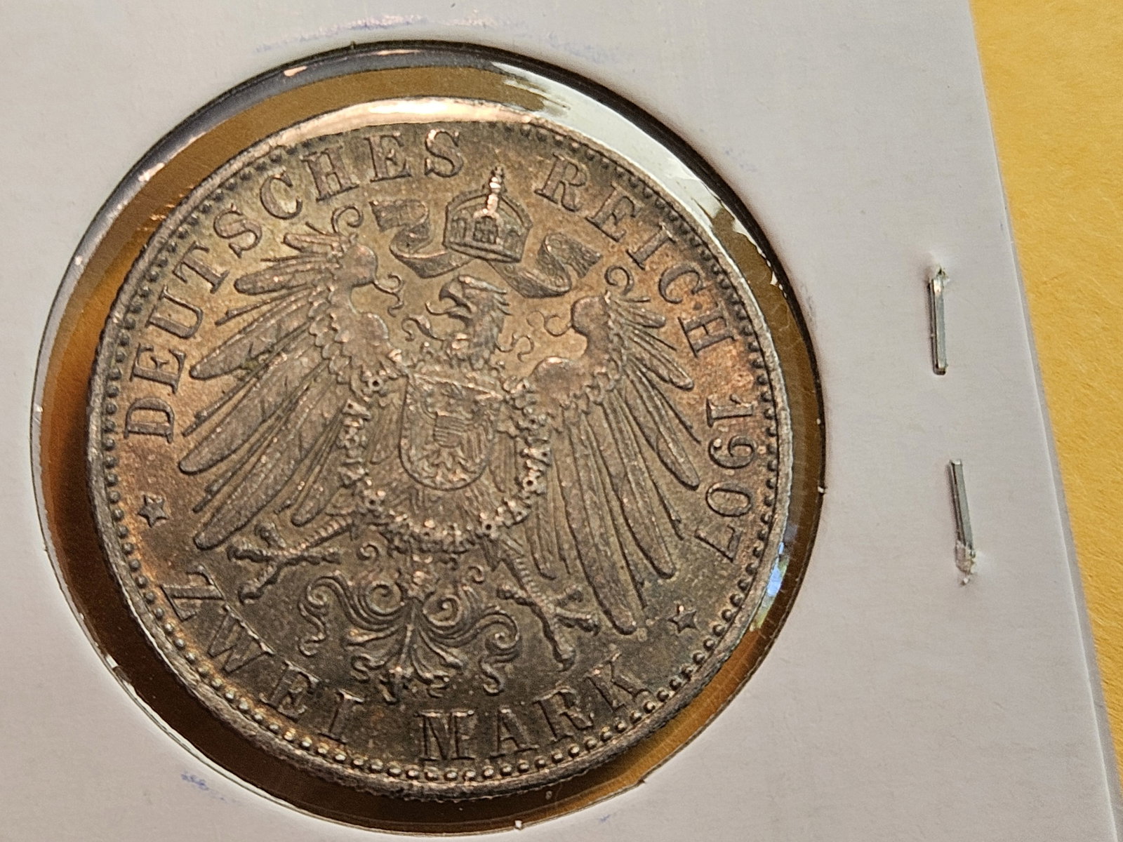 1907 German States Baden silver 2 marks - 6
