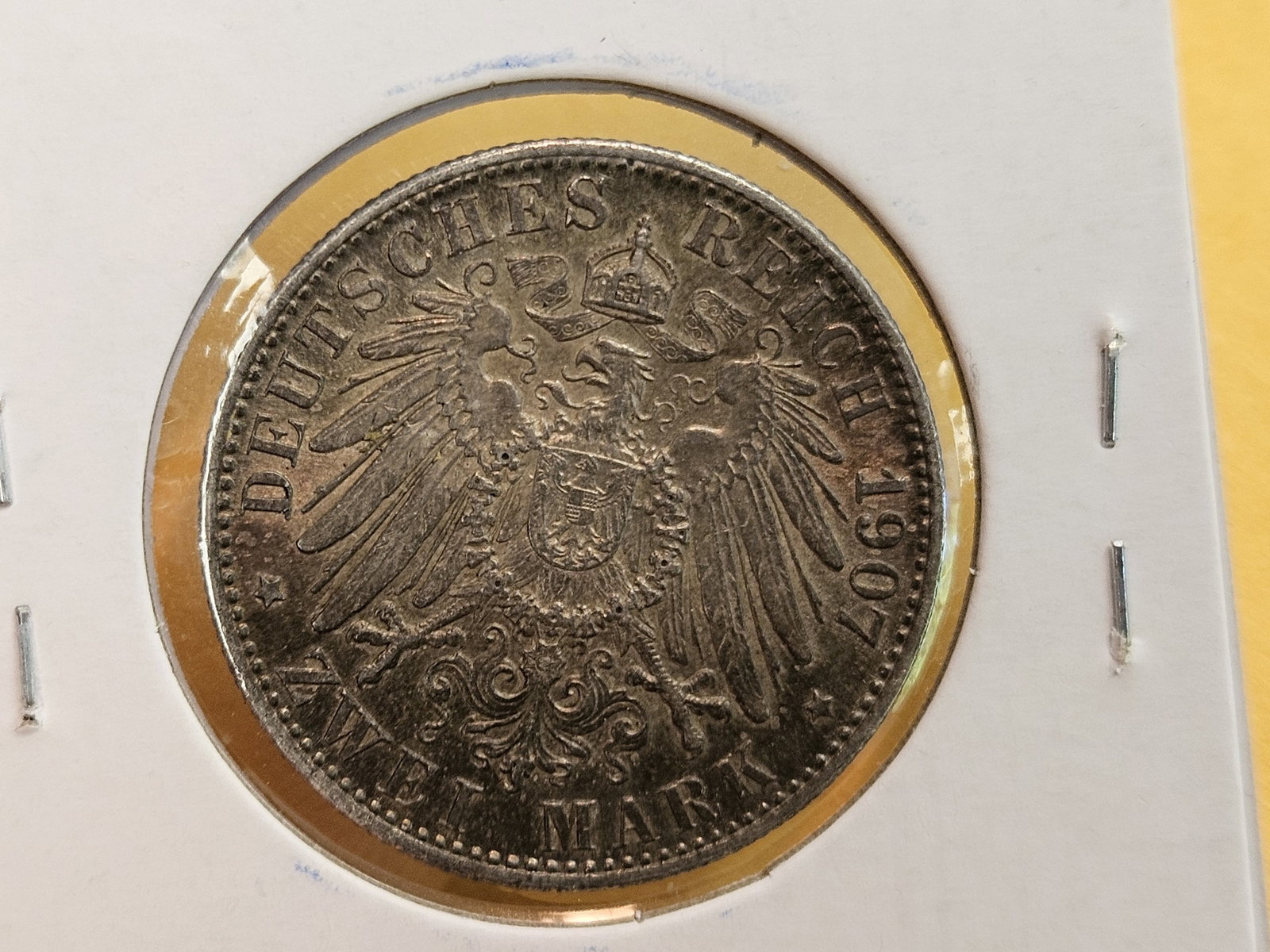 1907 German States Baden silver 2 marks - 7