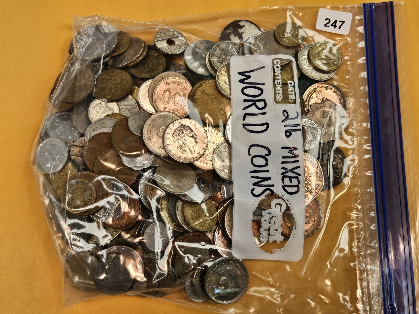 TWO POUNDS of mixed World Coins: From dealer. Unsearched by us