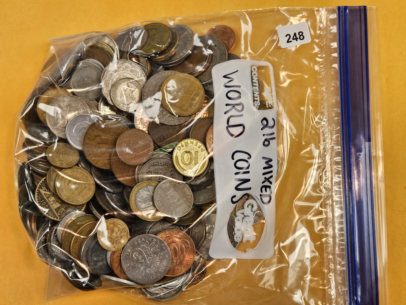 TWO POUNDS of mixed World Coins: From dealer. Unsearched by us