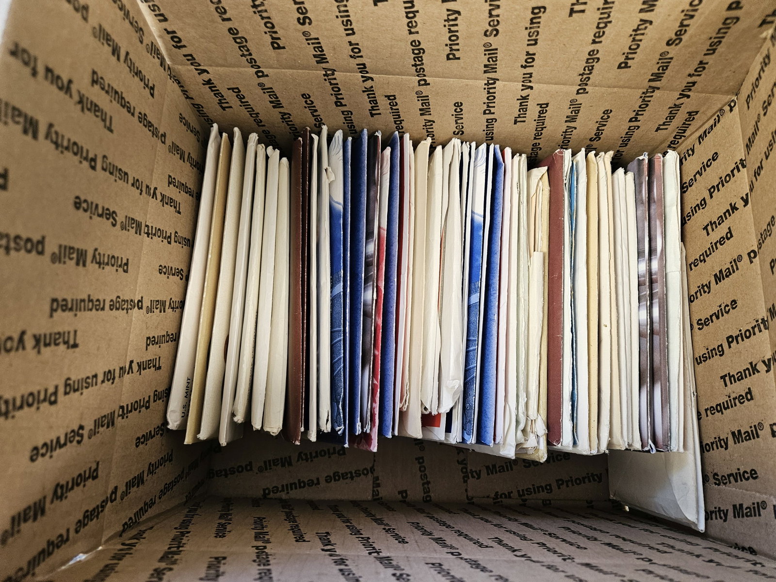 FIFTY US Mint Sets: Ships separately in a Flat Rate Medium Box. Mixed. Duplicates. All in OGP