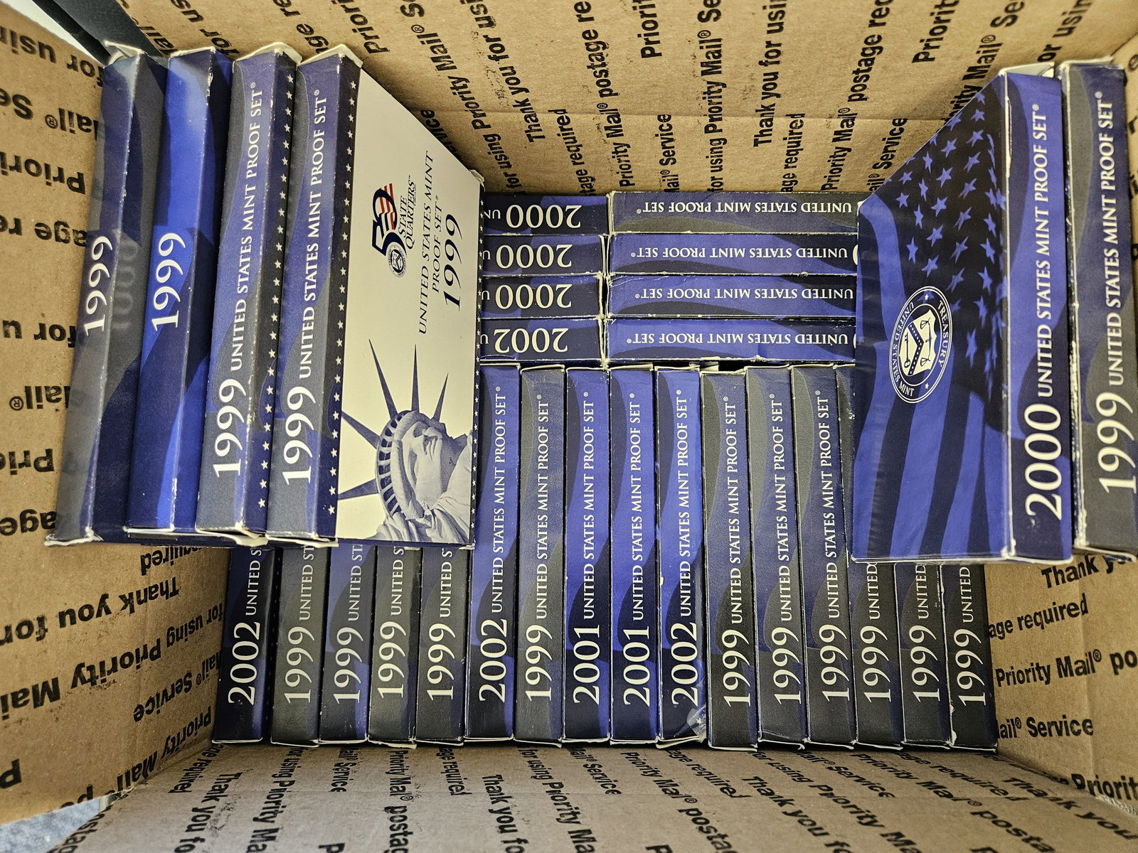 THIRTY US Proof Sets: Ships separately in a Flat Rate Medium Box. Mixed. Duplicates. All in OGP