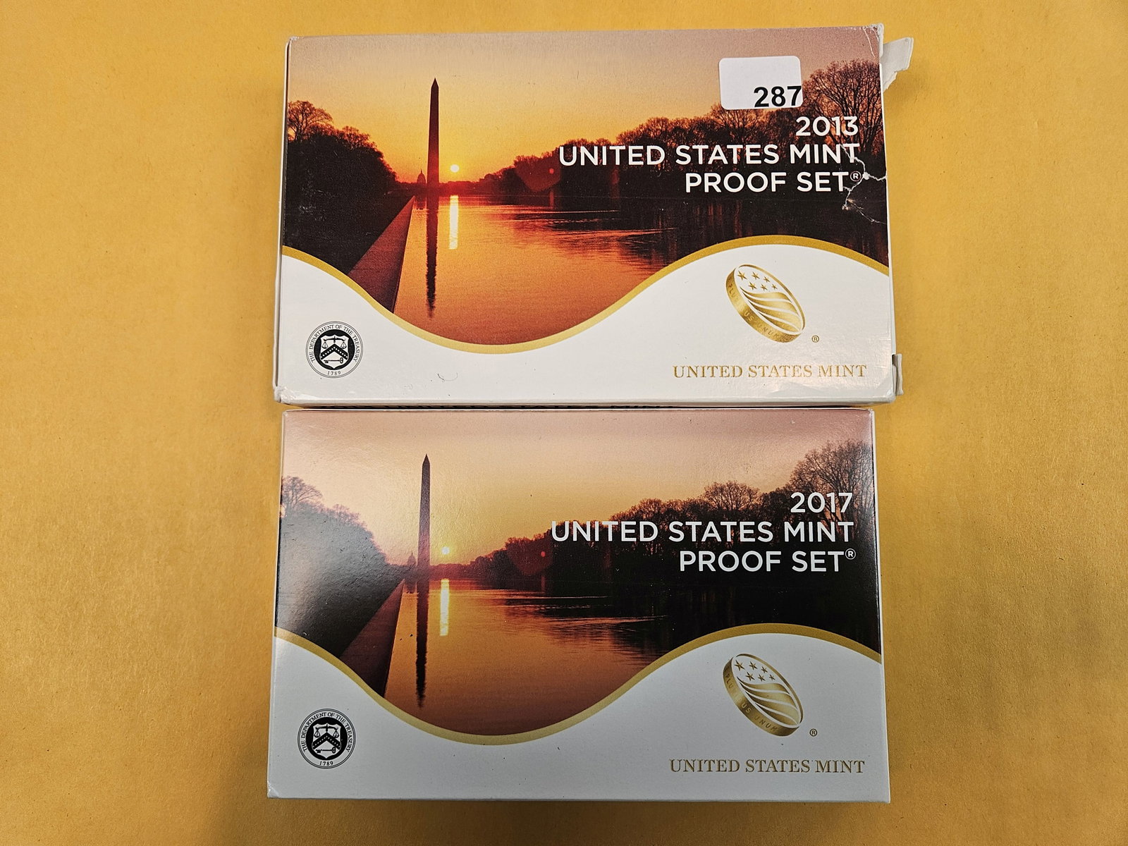 2013 and 2017 US Proof Sets: In OGP with COAs