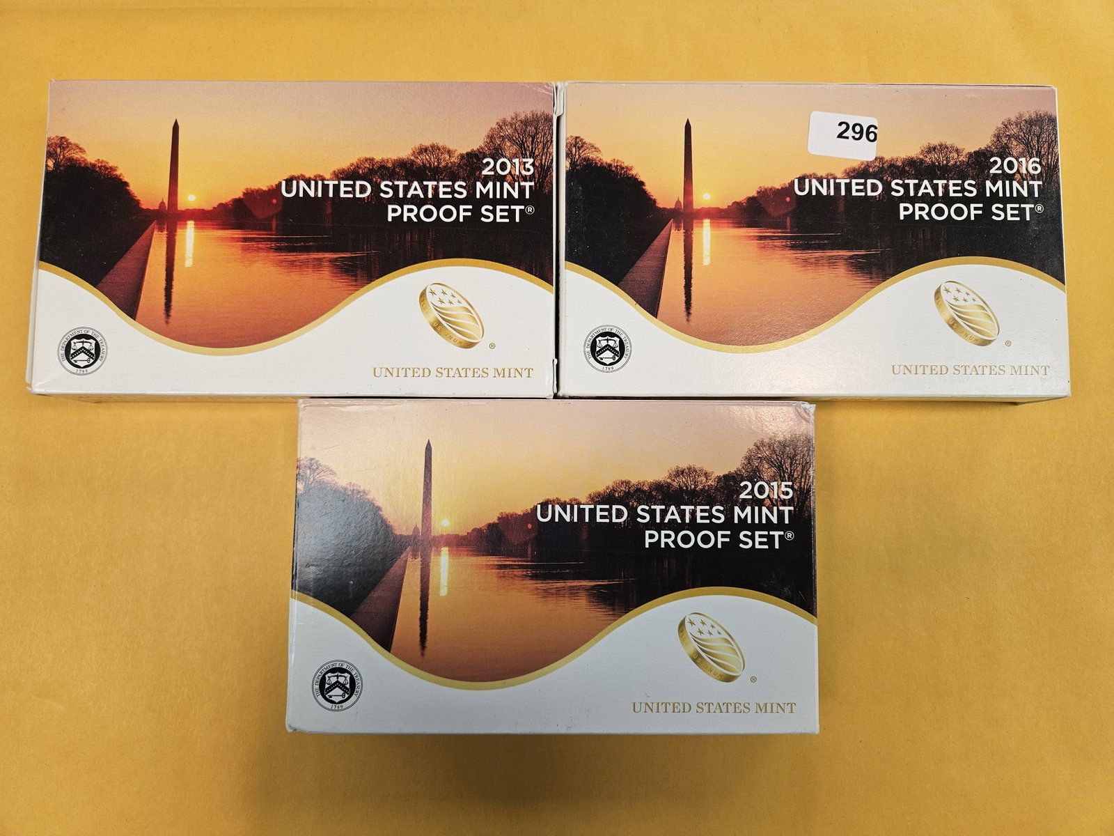 2013, 2016 and 2015 US Proof Sets: In OGP with COAs