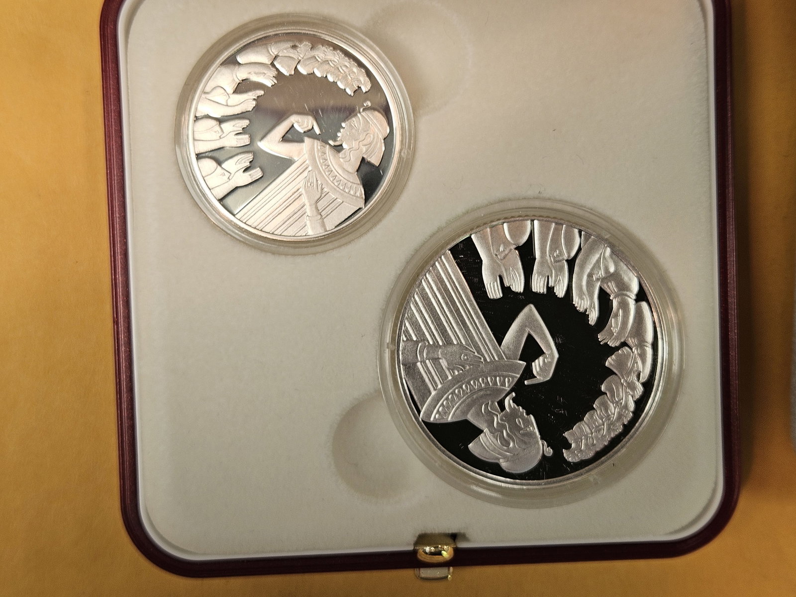 Two GEM Proof Deep Cameo 2-Coin Silver Sets - 2