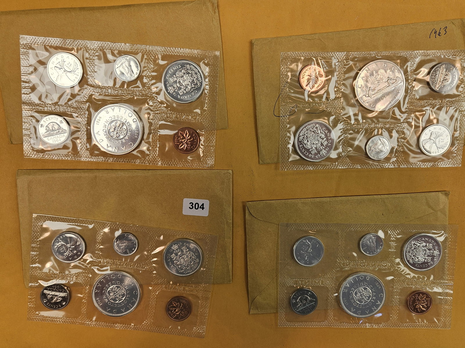Four GEM Prooflike Silver Canadian Coin Sets (1 of 2)