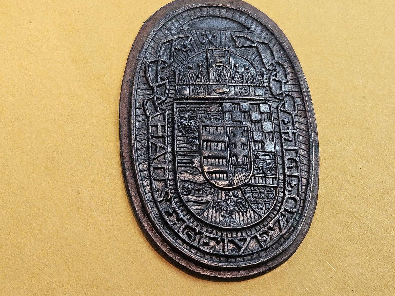 Cool Exonumia! 1914 Bronze Hungarian Medal - 2