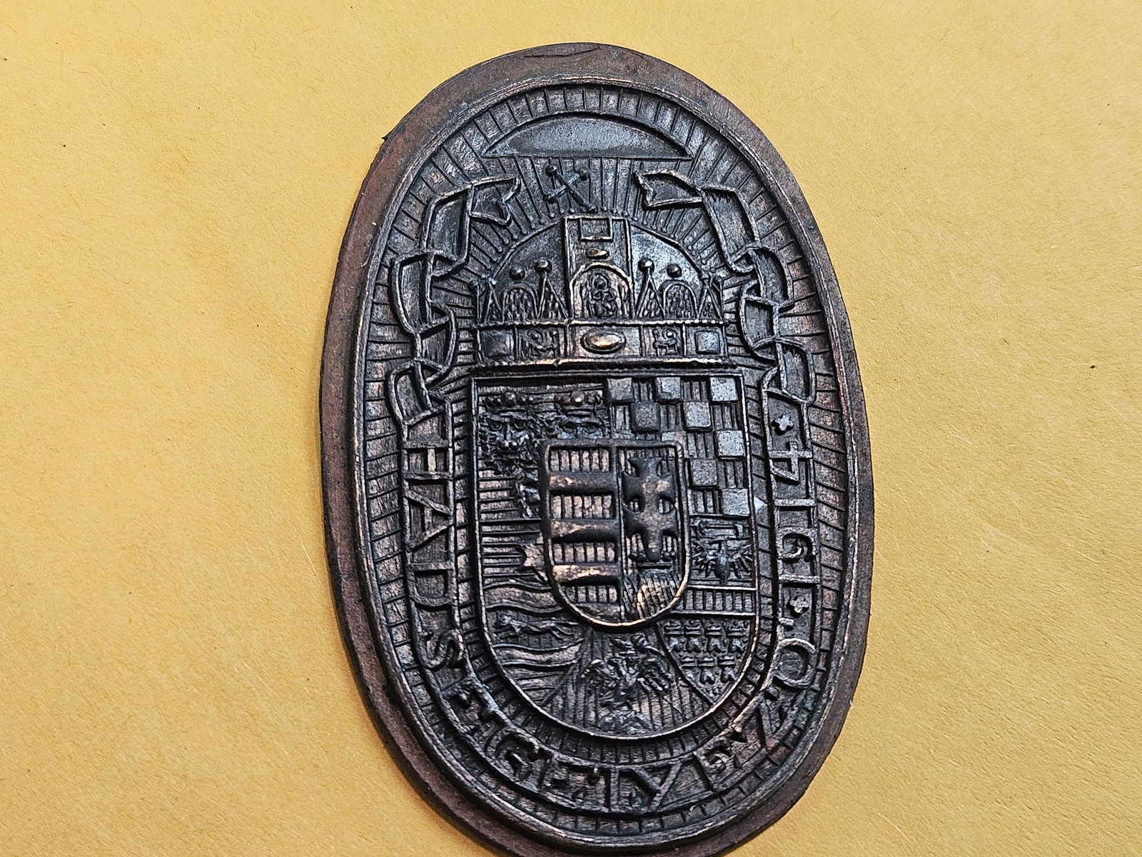 Cool Exonumia! 1914 Bronze Hungarian Medal - 3