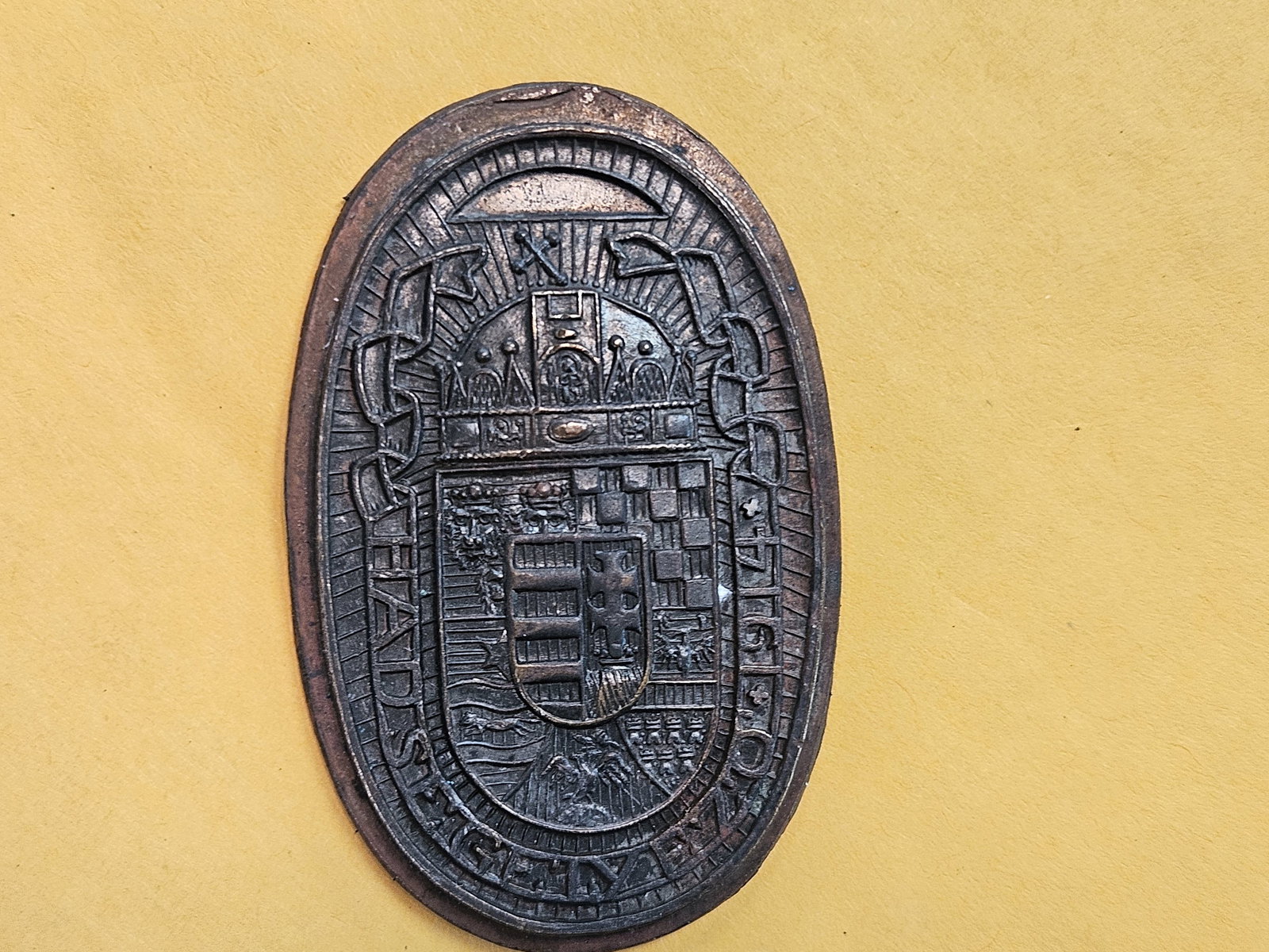 Cool Exonumia! 1914 Bronze Hungarian Medal - 5