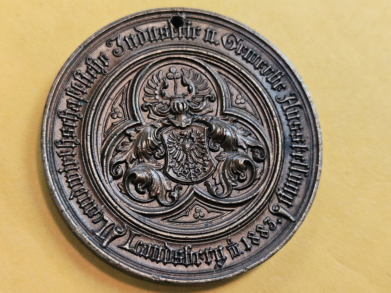 GEM 1885 German Bronze Agricultural Medal - 4