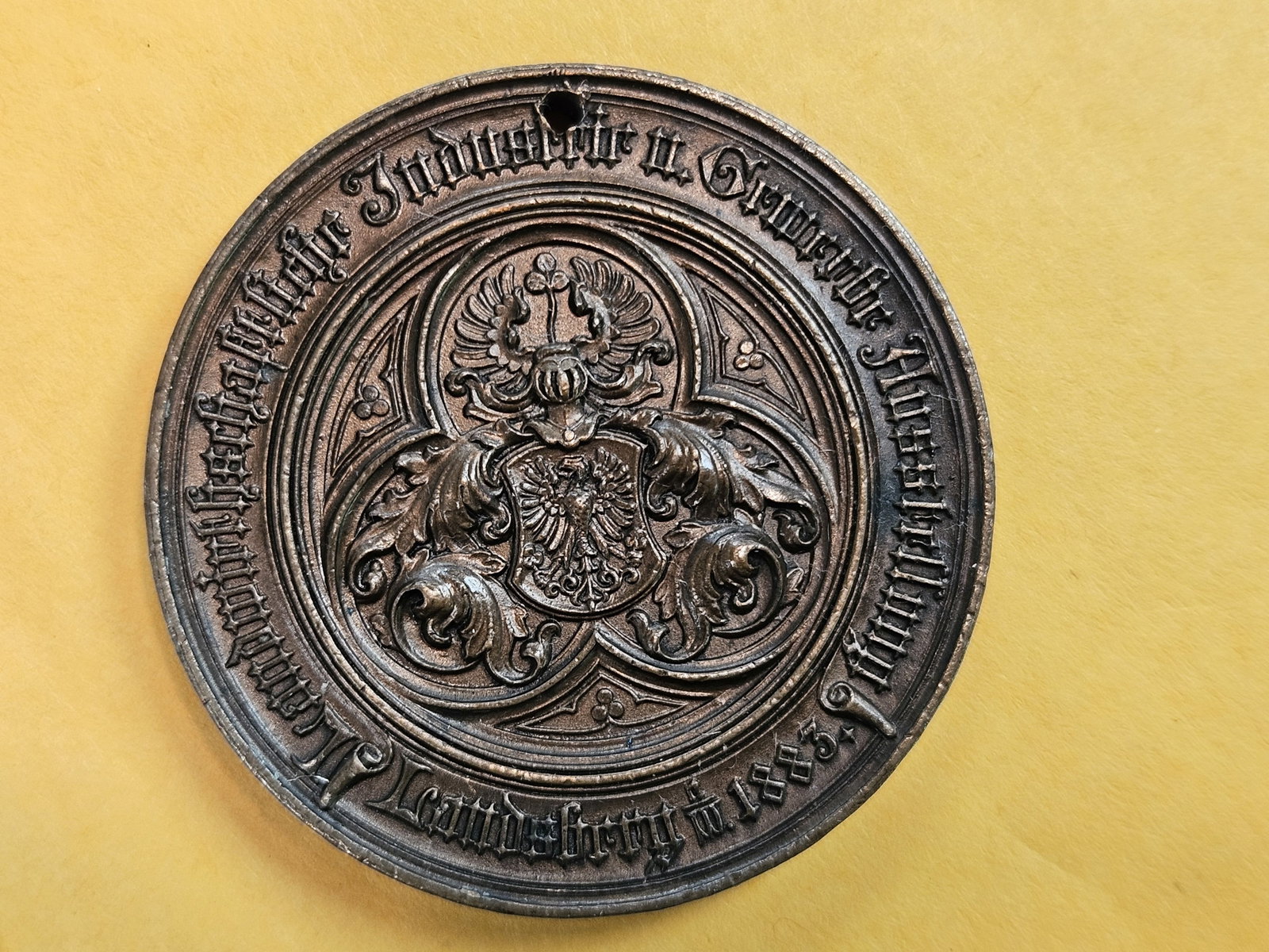 GEM 1885 German Bronze Agricultural Medal - 5