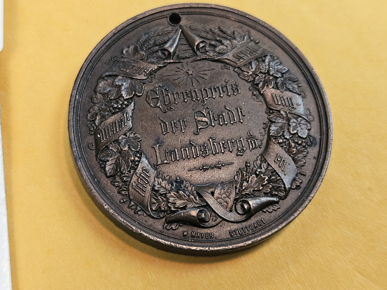GEM 1885 German Bronze Agricultural Medal - 6