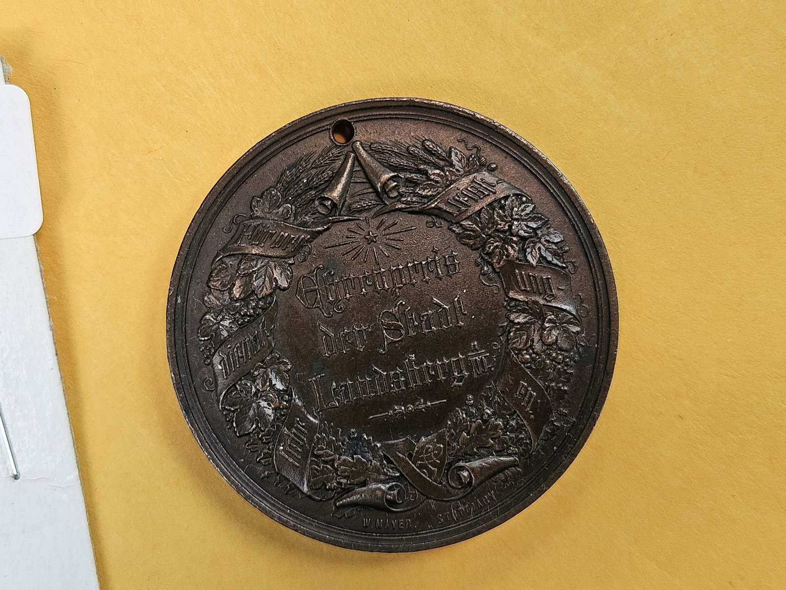 GEM 1885 German Bronze Agricultural Medal - 9