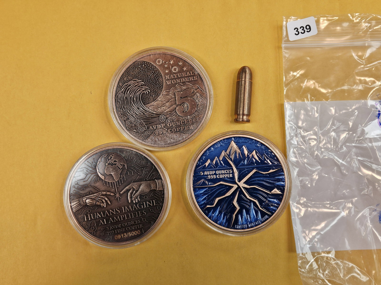 Miscellaneous Copper Lot: Four pieces of fine copper