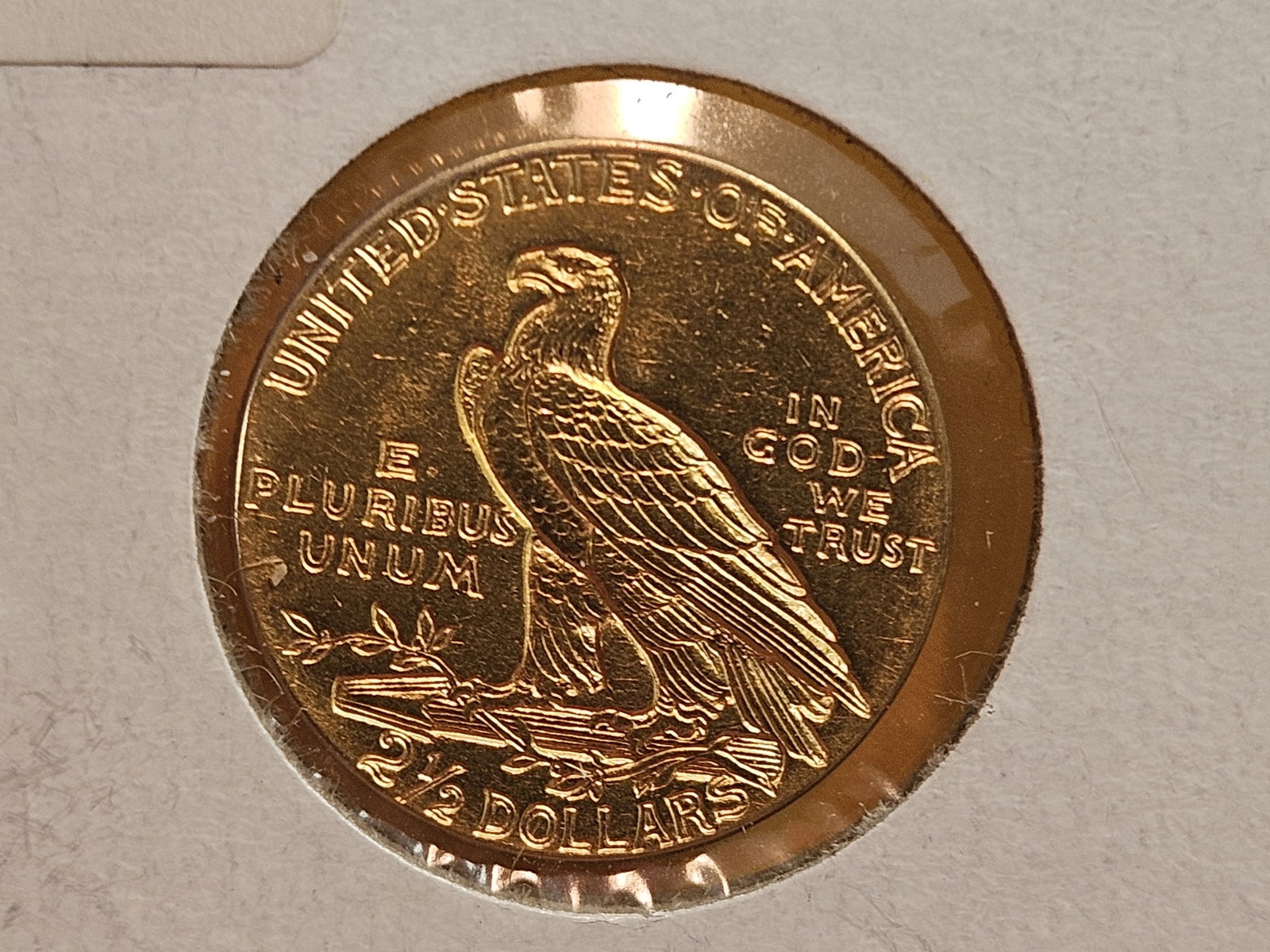GOLD! Brilliant About Uncirculated plus - details 1929 Indian Head Gold $2.5 Dollars - 4