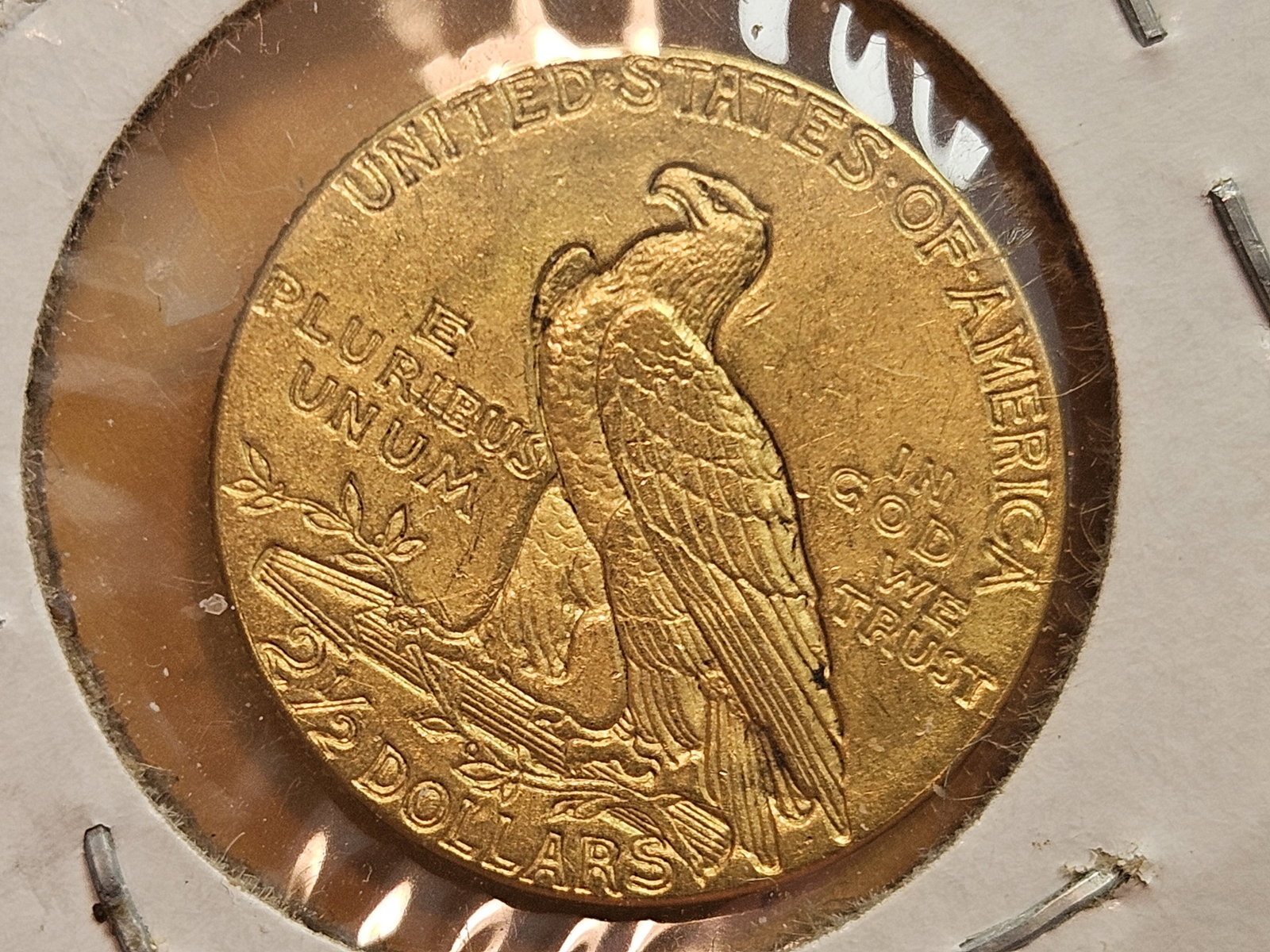 GOLD! Brilliant About Uncirculated 1929 Indian Head Gold $2.5 Dollars - 3