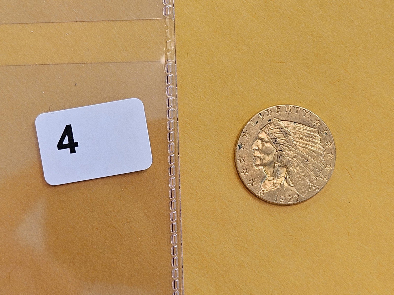 GOLD! Brilliant About Uncirculated Plus 1927 Indian Head Gold $2.5 Dollars - 2