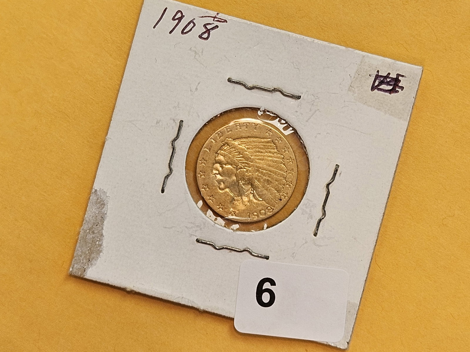 GOLD! 1908 Indian Head Gold $2.5 Dollar Quarter Eagle - 2