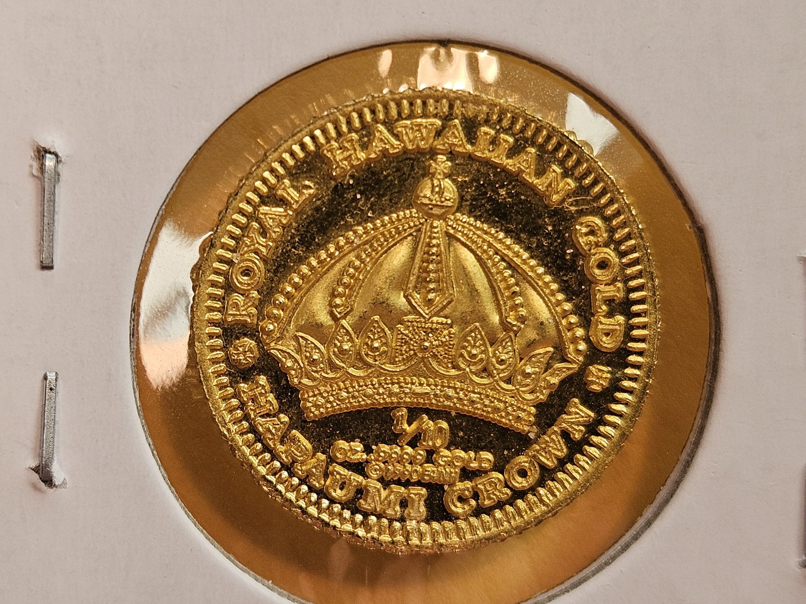 GOLD! Proof Deep Cameo 1990 Hawaii Gold Hapaumi Crown - 5