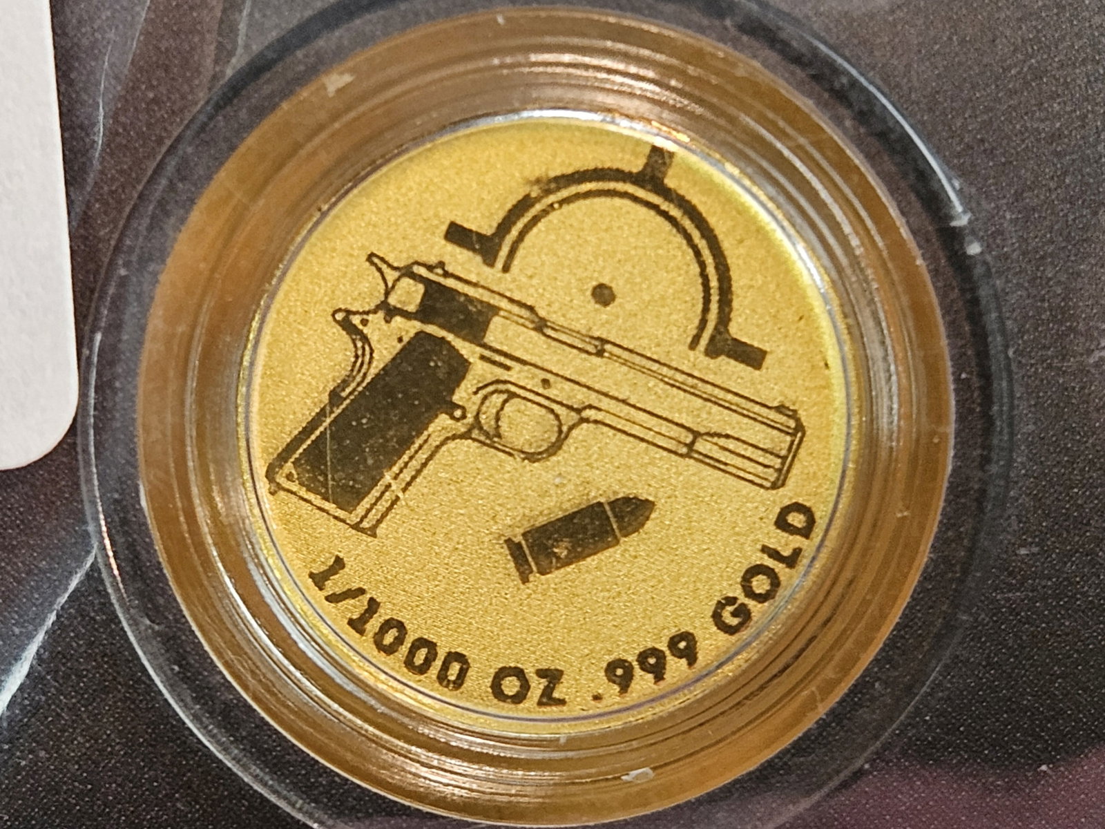 GOLD! Second Amendment .999 fine gold art round (1 of 4)