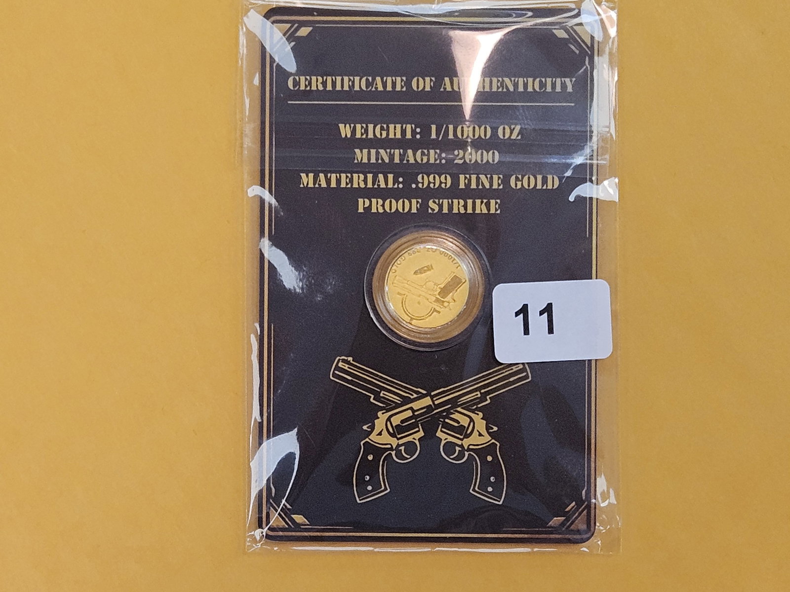 GOLD! Second Amendment .999 fine gold art round - 2