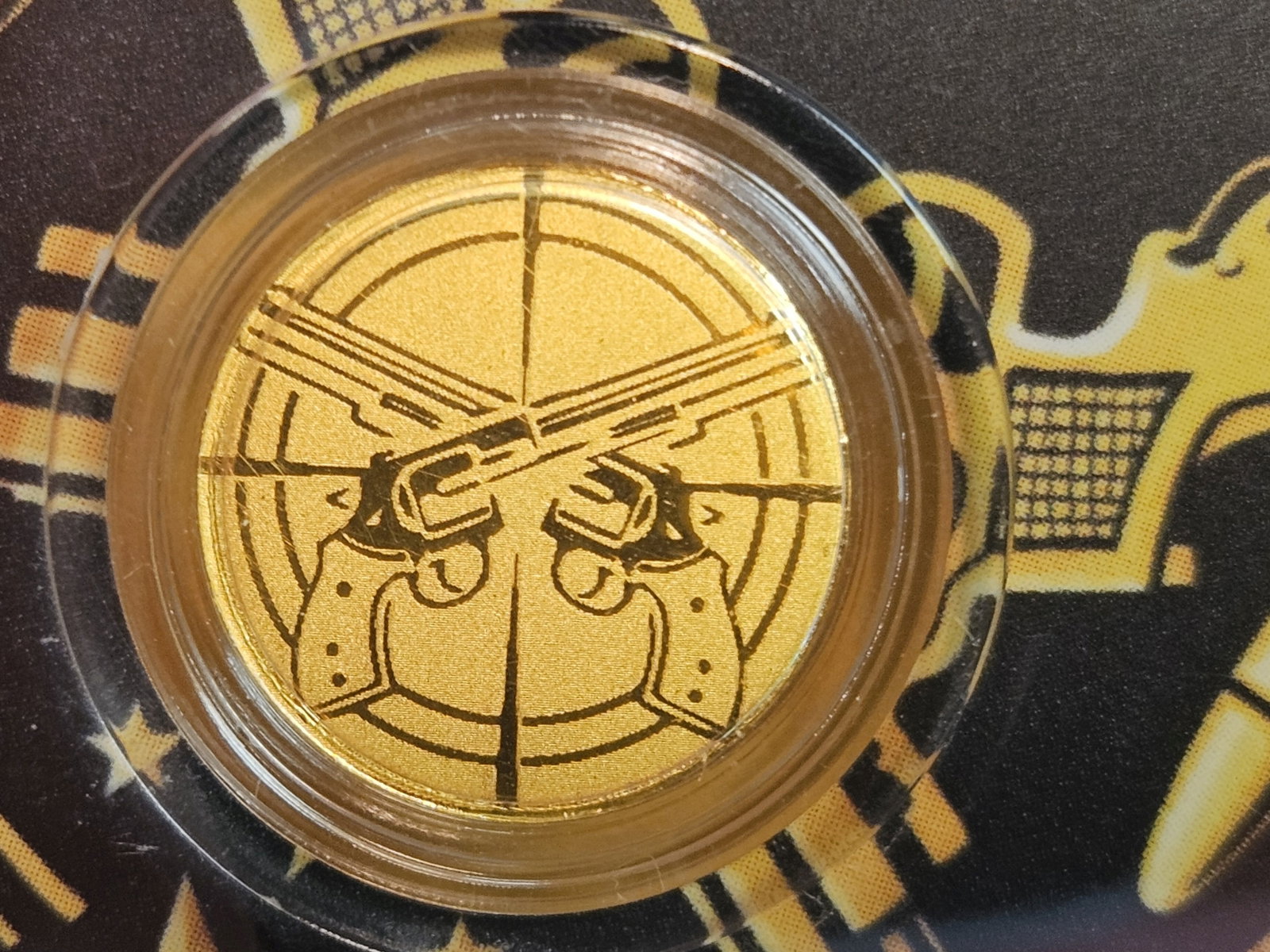 GOLD! Second Amendment .999 fine gold art round - 4