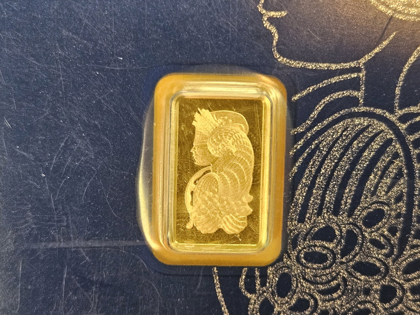 GOLD! PAMP SUISSE One Gram .9999 fine Gold Bar: In original assay certificate holder