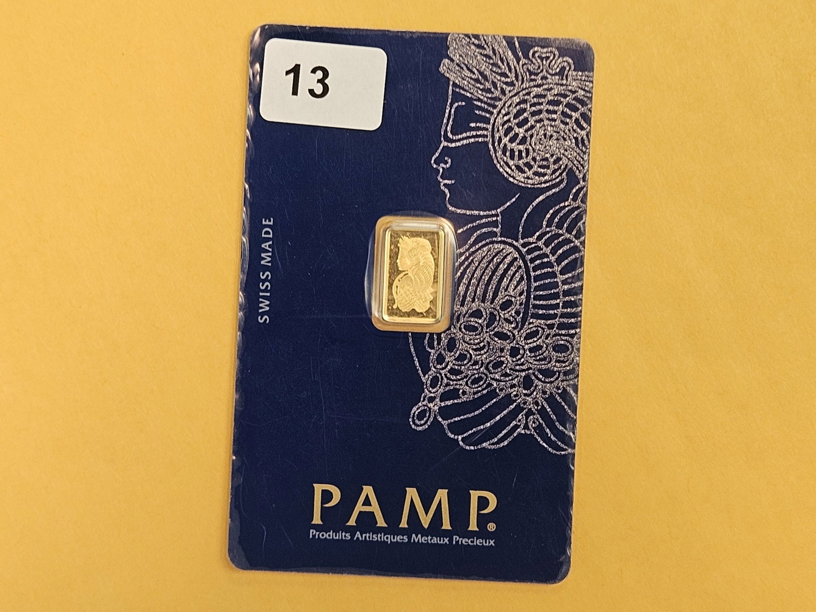 GOLD! PAMP SUISSE One Gram .9999 fine Gold Bar - 2