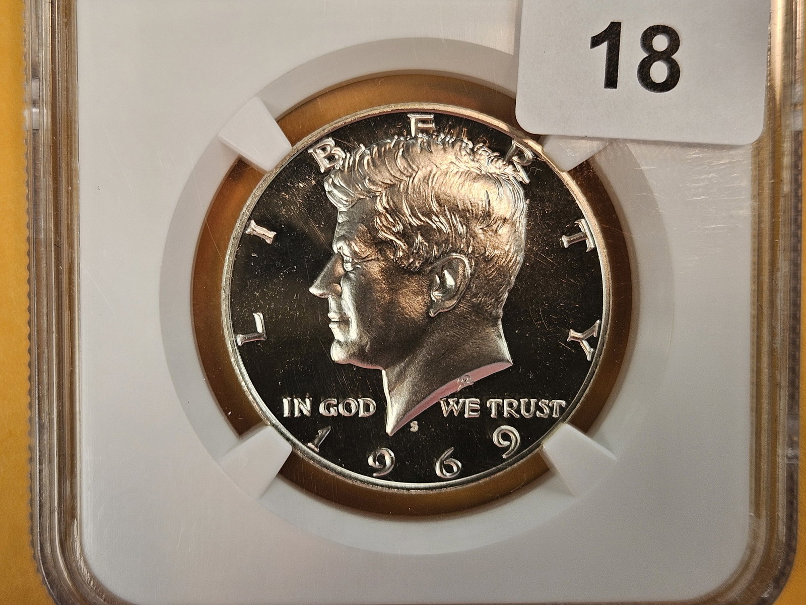 Superb GEM! NGC 1969-S Kennedy Silver Half Dollar: Graded in Proof 69 CAMEO!