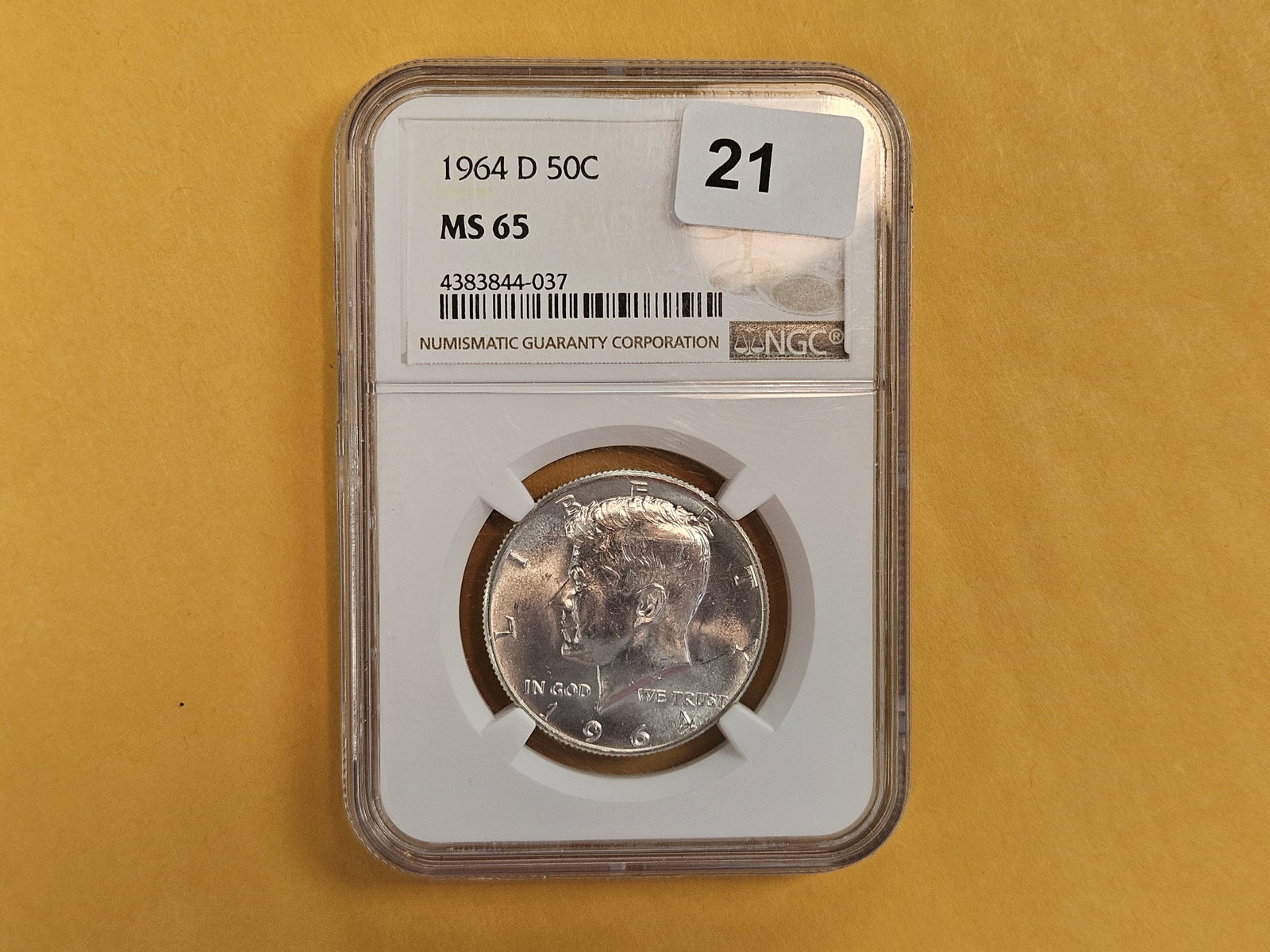 GEM! NGC 1964-D Kennedy silver Half Dollar in Mint State 65 - 2