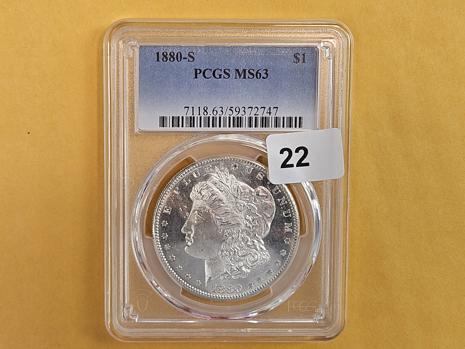 PCGS 1880-S Morgan Dollar in Mint State 63 - 2