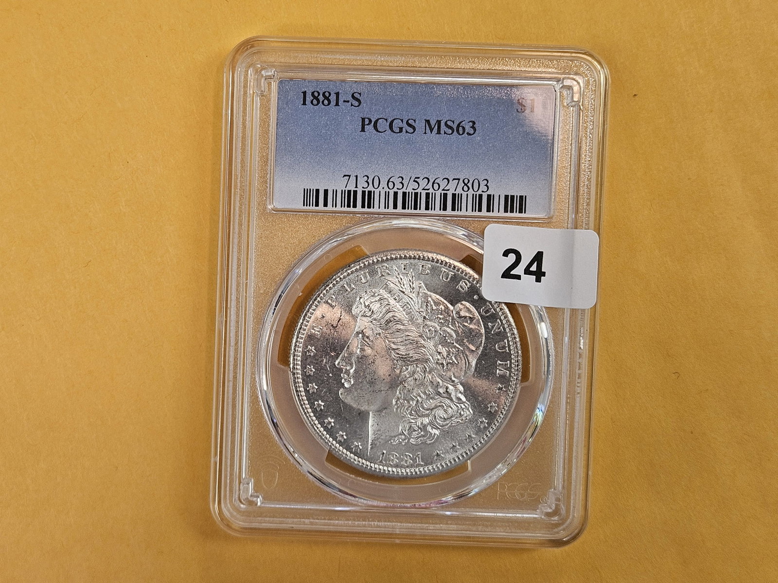 PCGS 1881-S Morgan Dollar in Mint State 63 - 2