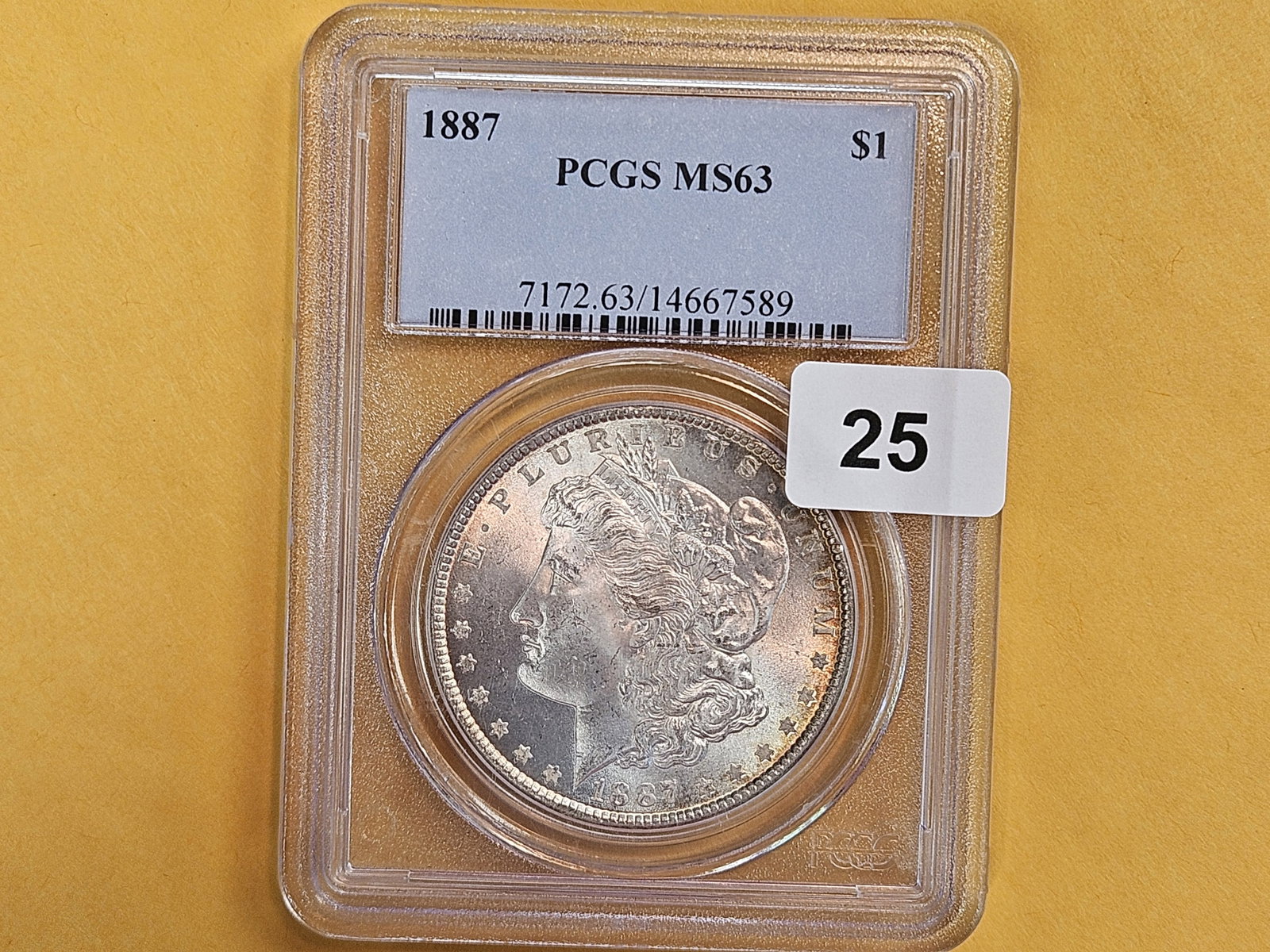 PCGS 1887 Morgan Dollar in Mint State 63 - 2