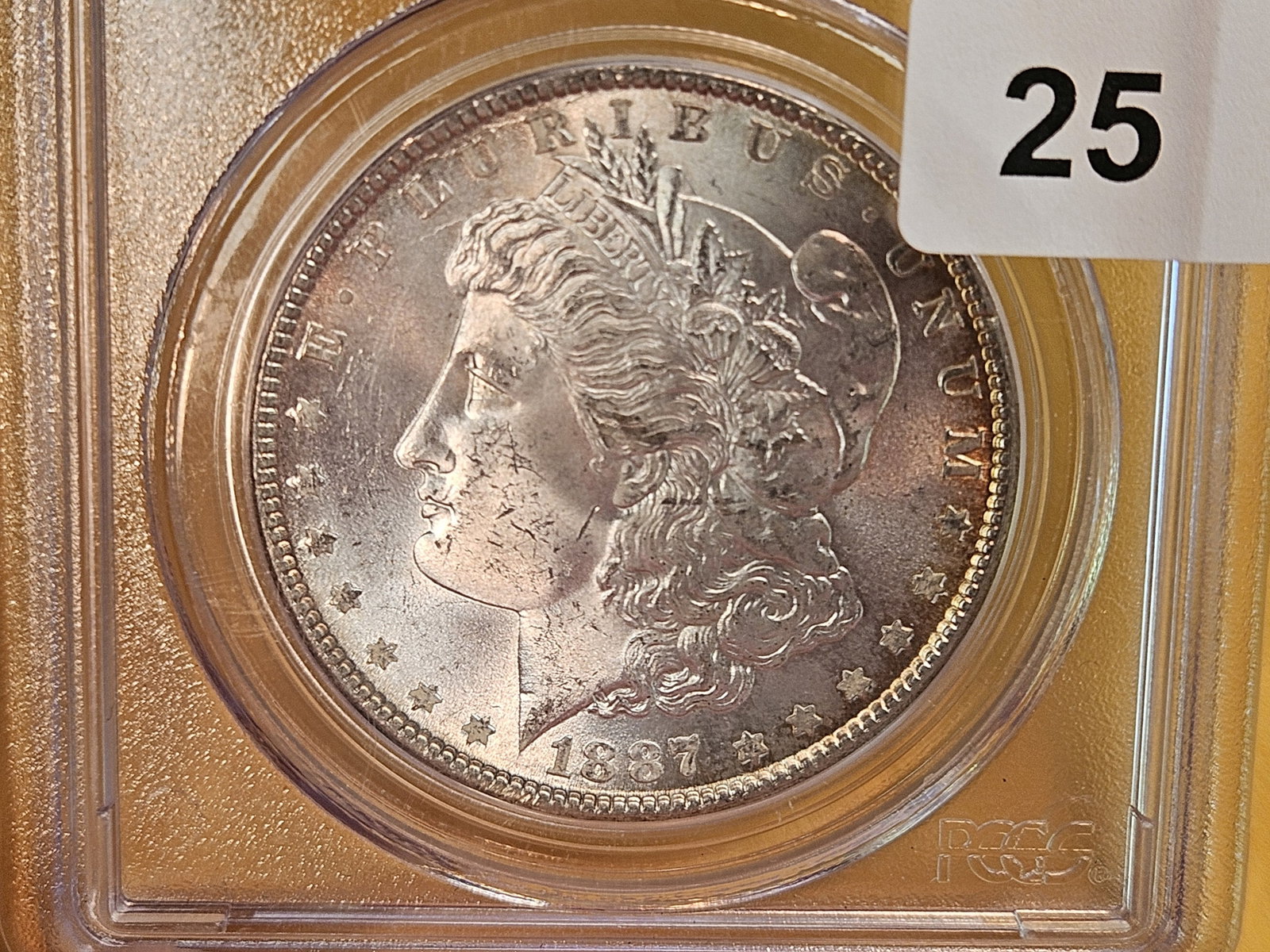 PCGS 1887 Morgan Dollar in Mint State 63 - 3