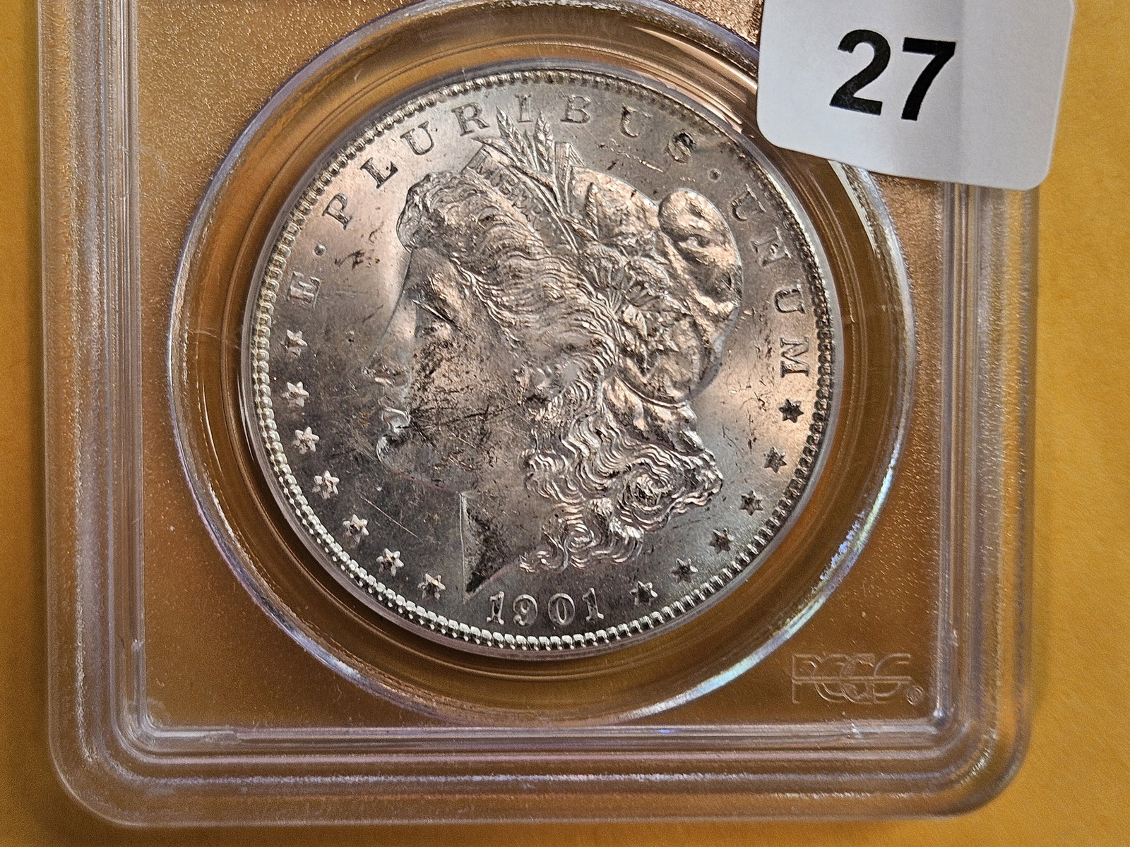 PCGS 1901-O Morgan Dollar in Mint State 63: Nice.