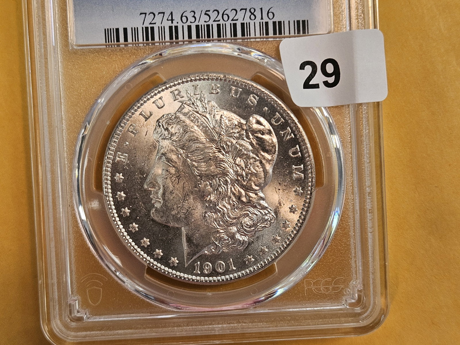 PCGS 1901-O Morgan Dollar in Mint State 63: Blast White