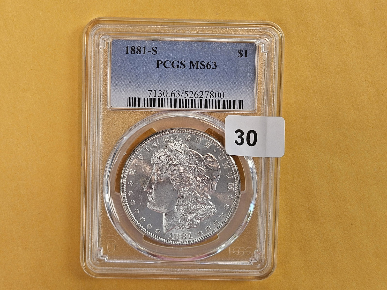 PCGS 1881-S Morgan Dollar in Mint State 63 - 2